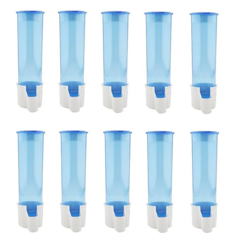 Kit 10 Comedouros Para Pássaros Automático Malha Larga 120ml