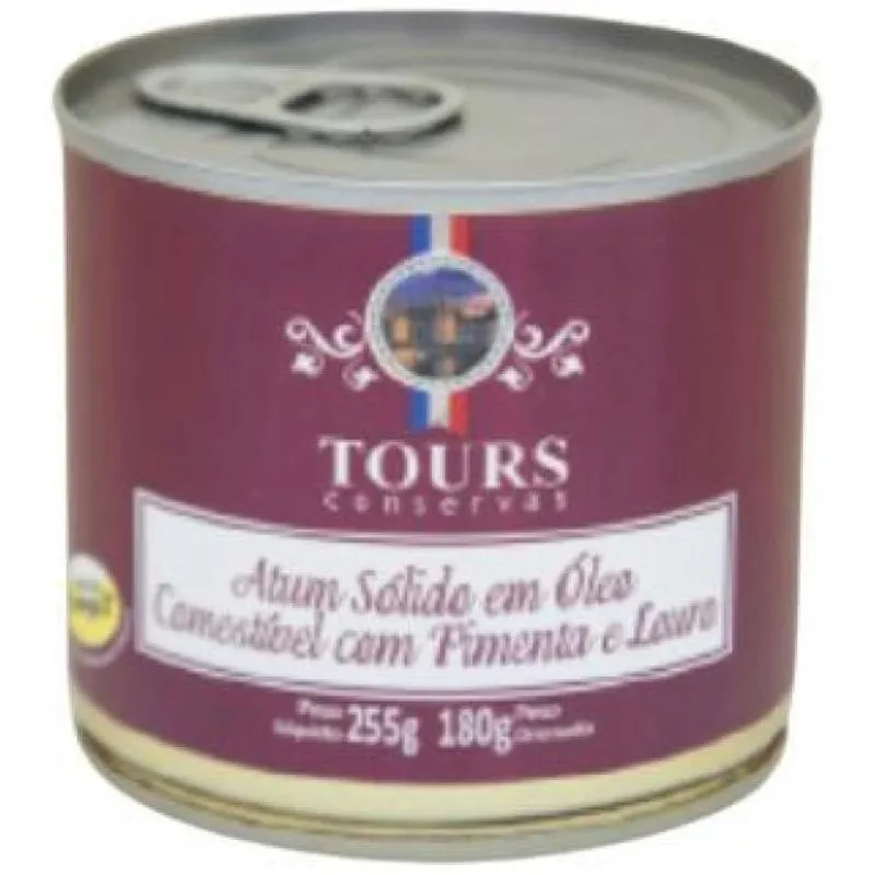 Kit 2x: Atum Sólido Com Pimenta E Louro Tours 255g