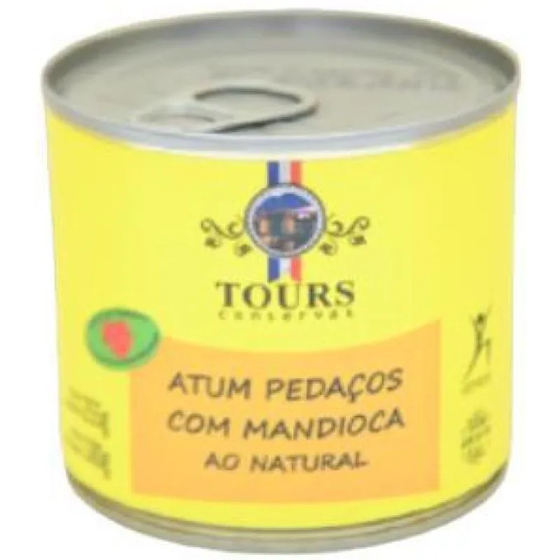 Kit 2x: Atum Pedaços Com Mandioca Ao Natural Tours 255g