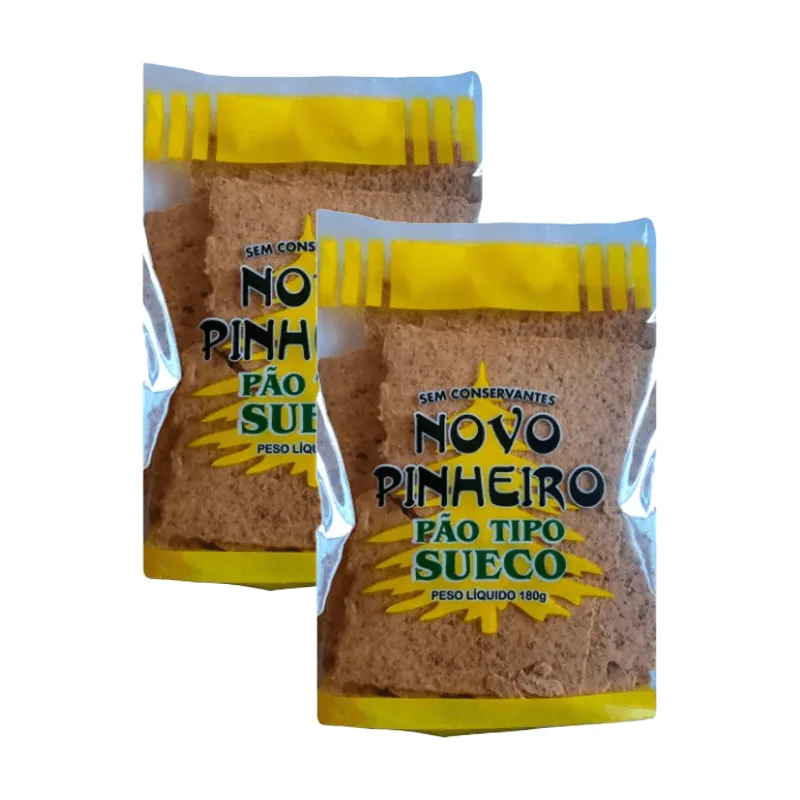 Kit 2x: Pão Sueco Tradicional Novo Pinheiro 180g