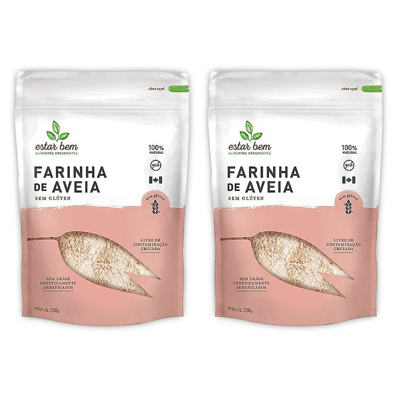Kit 2x: Farinha De Aveia Sem Glúten Estar Bem 250g