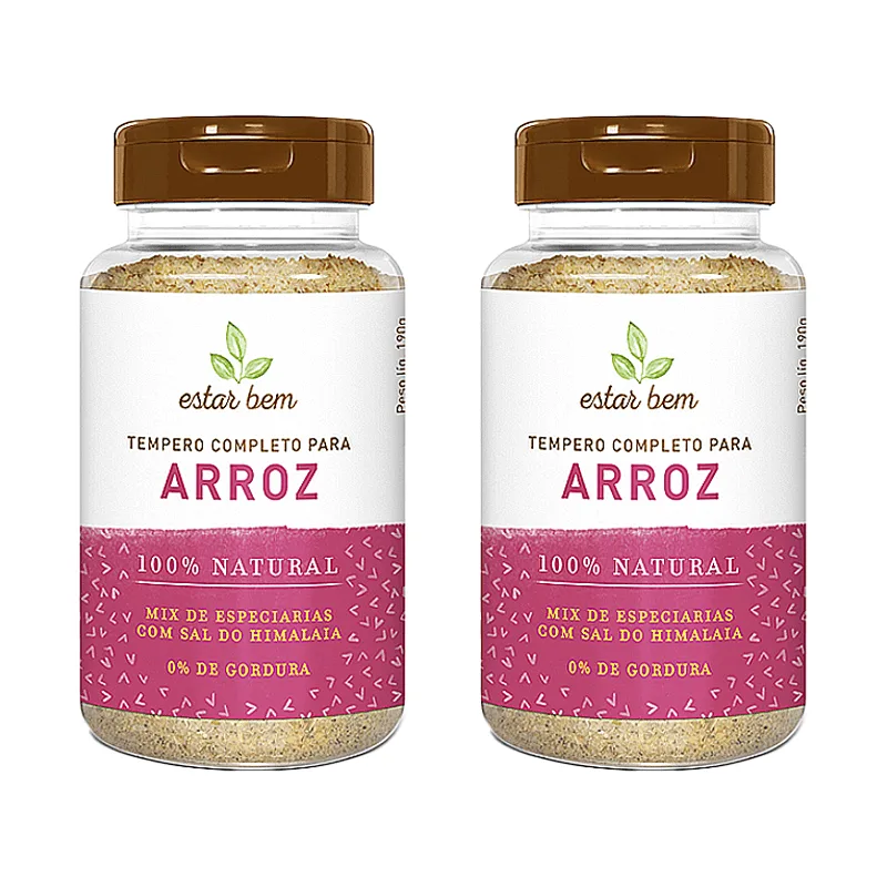 Kit 2x: Tempero Completo Para Arroz Estar Bem 190g