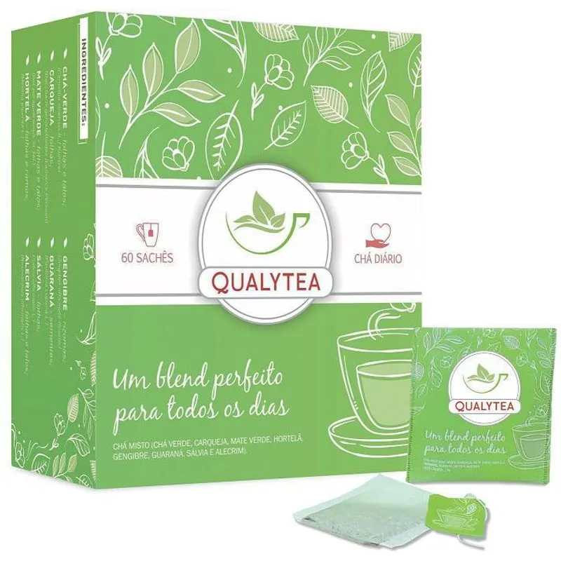 Chá Diário Qualy Tea, Chá Misto - Contém 60 Sachês