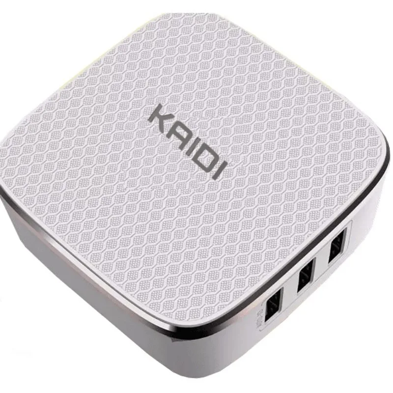 Carregador kaidi com 6 saidas 7A usb carga rapida cabo