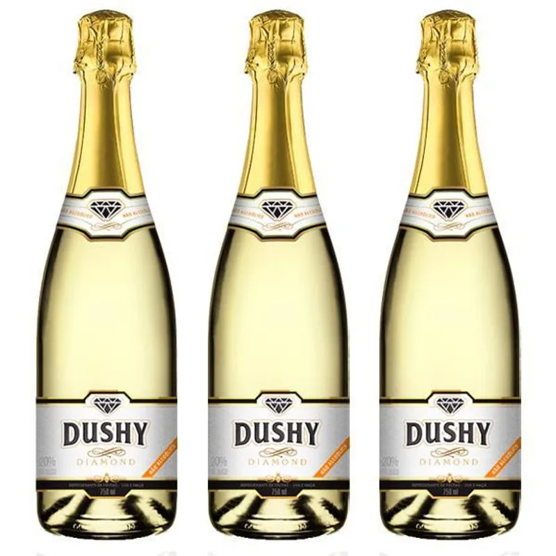 Kit 3 Gaseificado Sem Álcool Dushy Diamond - 750ml