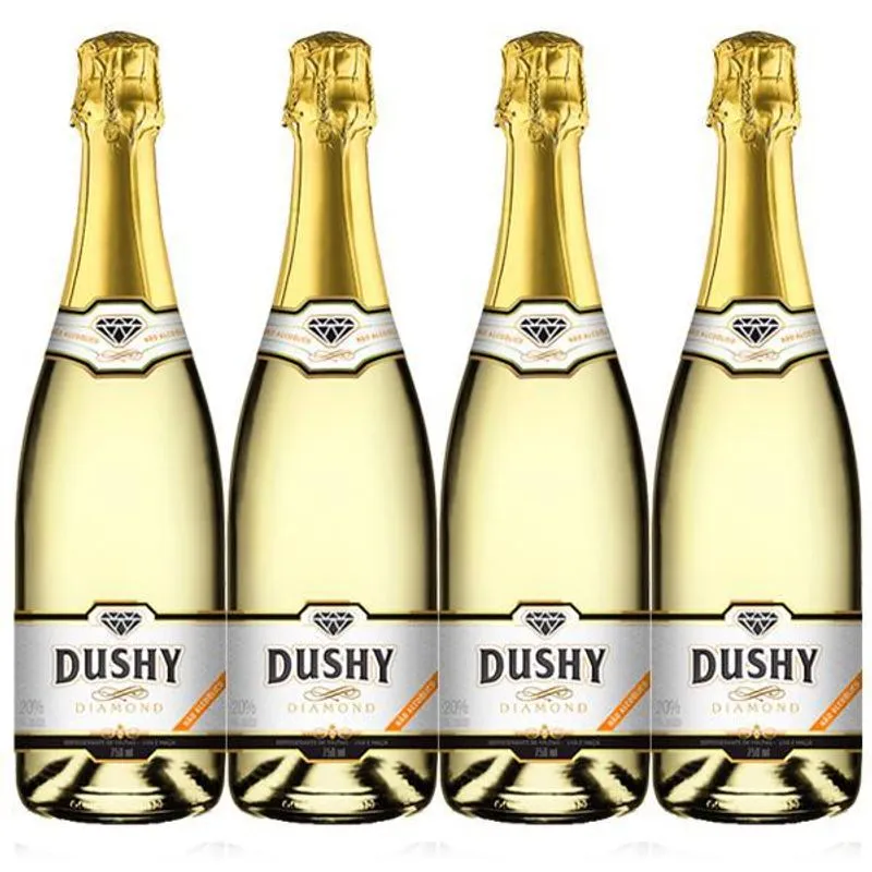 Kit 4 Gaseificado Sem Álcool Dushy Diamond - 750ml