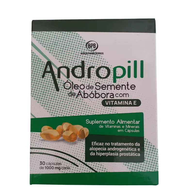 Andropill Óleo De Semente De Abóbora Da Bedalm Pharma 1000mg