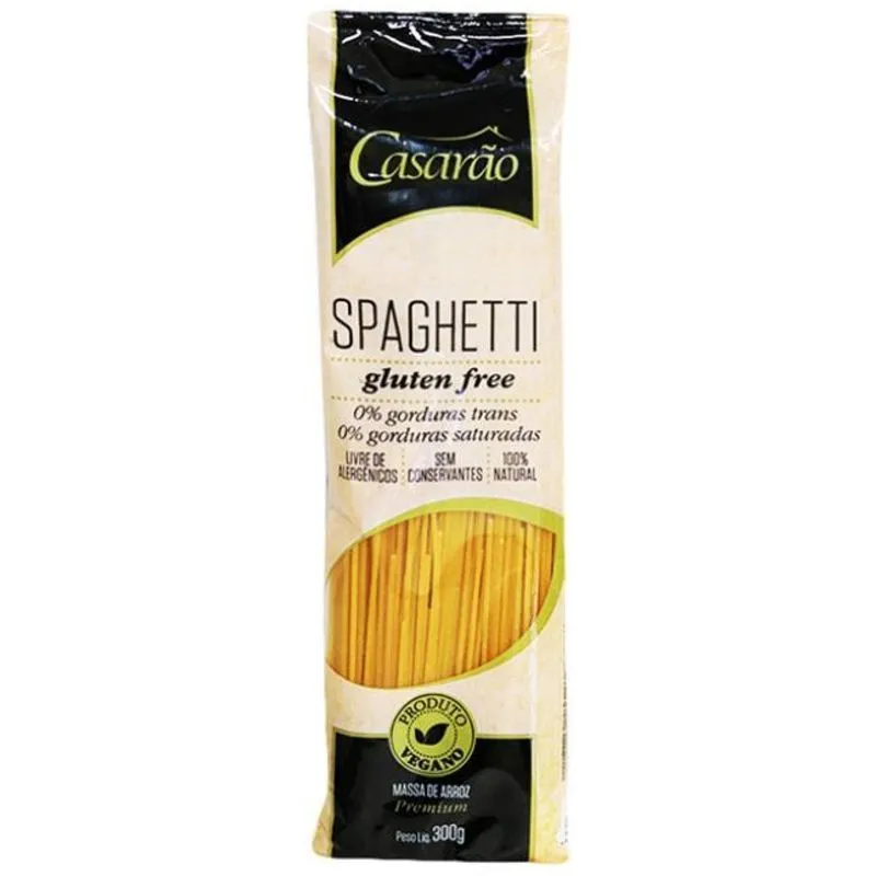 Kit 2x: Macarrão Spaghetti Sem Glúten Casarão 300g