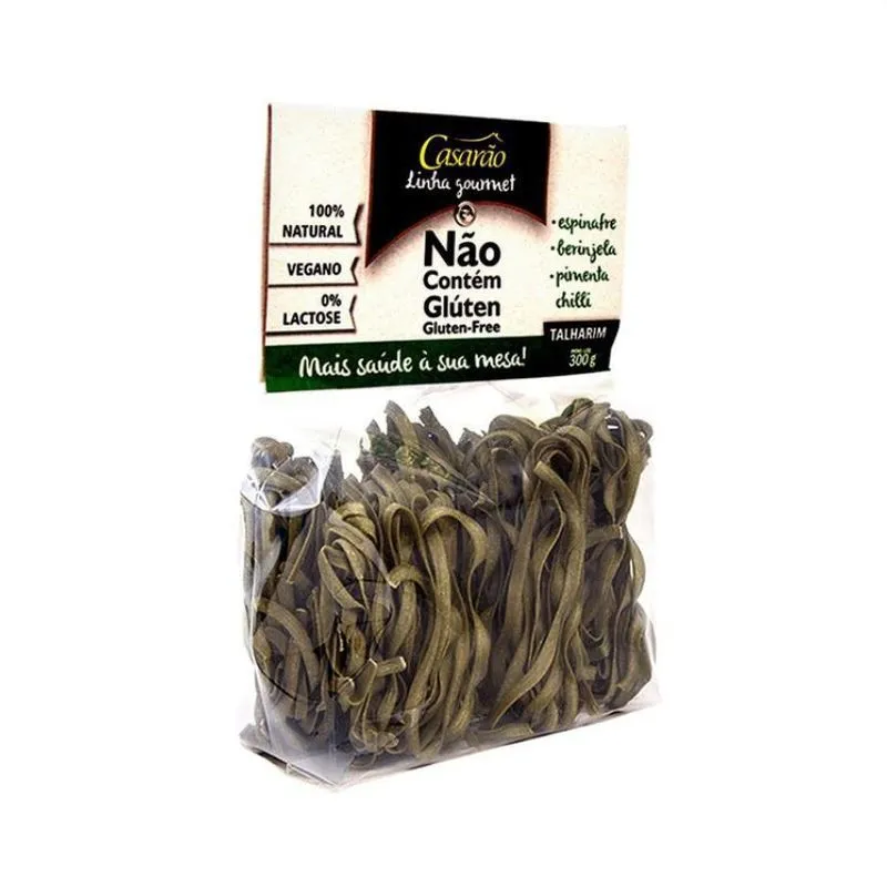 Kit 2x: Macarrão Lasanha Verde Sem Glúten Casarão 300g