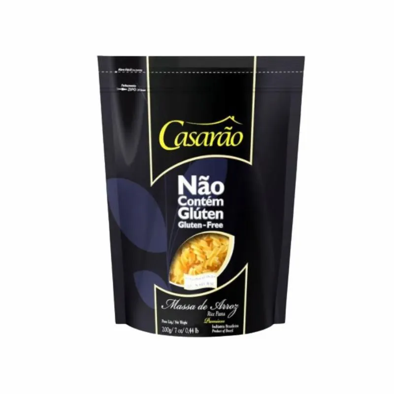 Kit 2x: Macarrão Fusilli Premium Sem Glúten Casarão 200g