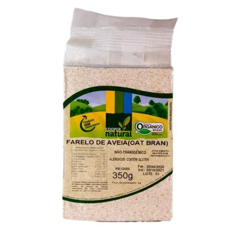Kit 2x: Farelo De Aveia Orgânico Coopernatural 350g
