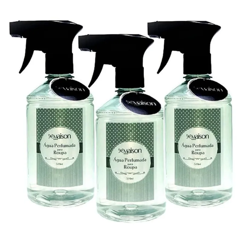 Água Perfumada Roupas Alecrim - Kit 3 Unidades