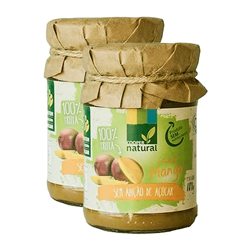 Kit 2x: Geleia Manga 100% Fruta Orgânico Sem Açúcar 180g
