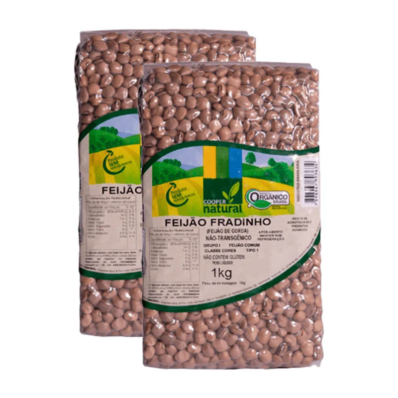 Kit 2x: Feijão Fradinho Orgânico Coopernatural 1kg