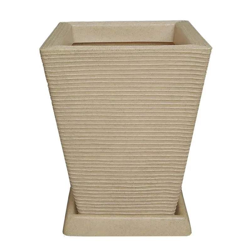 Vaso De Planta Decorativo Polietileno 45X35 + Prato Areia