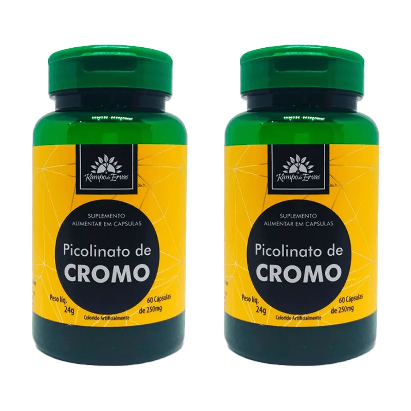 Kit 2x: Picolinato De Cromo Kampo De Ervas 60 Cap