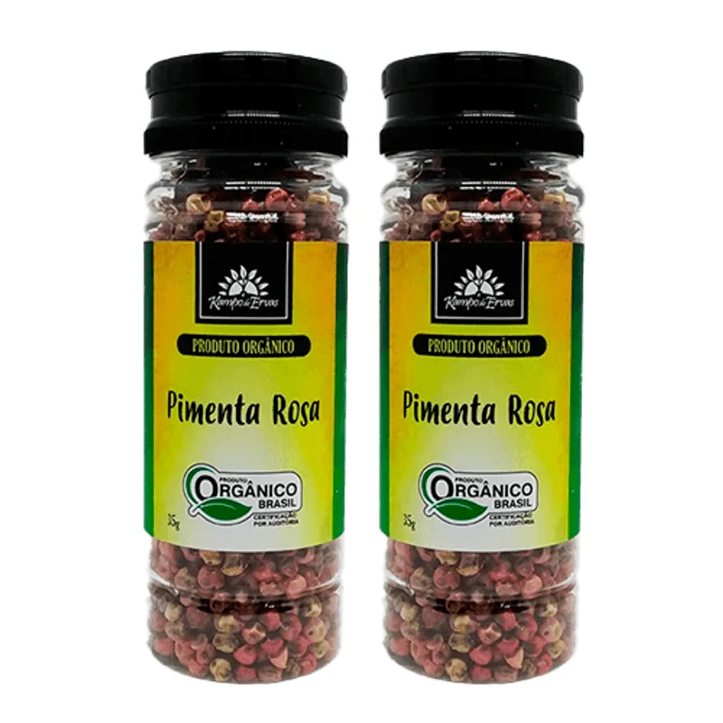 Kit 2x: Pimenta Rosa Orgânico Kampo De Ervas 35g