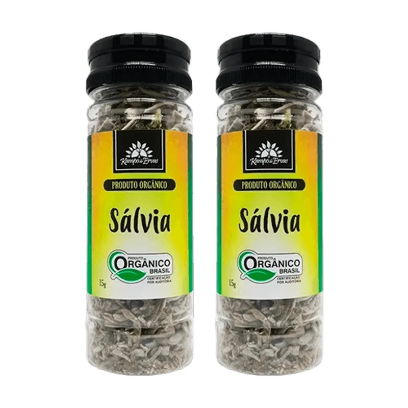 Kit 2x: Sálvia Orgânico Kampo De Ervas 15g