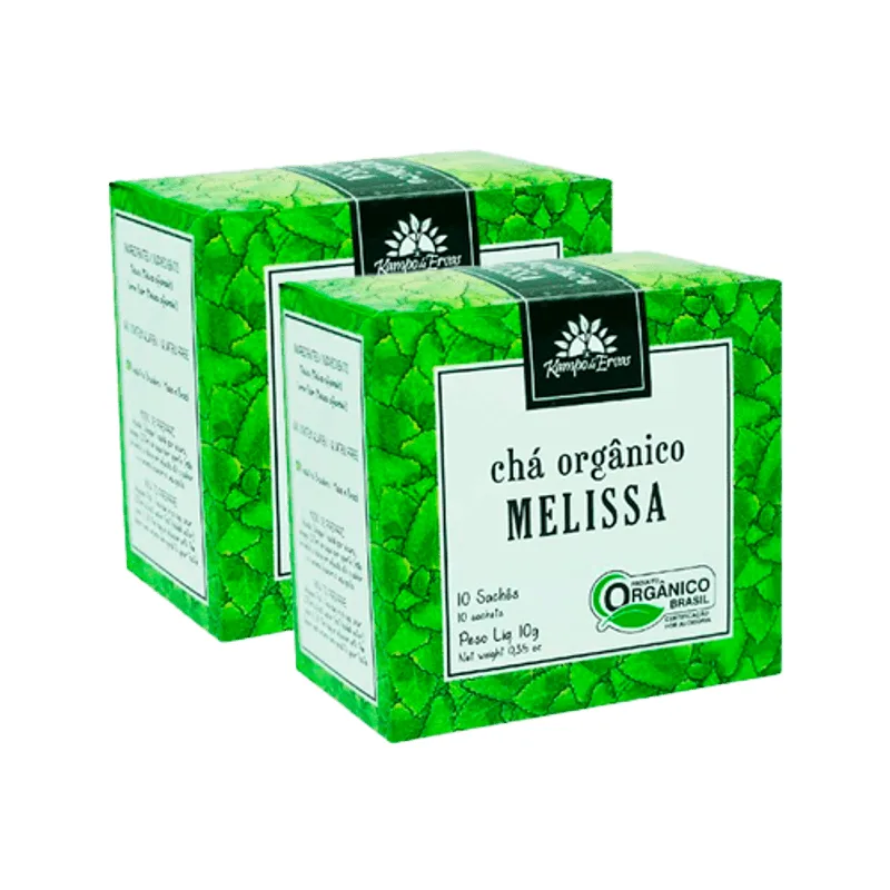 Kit 2x: Chá De Melissa Orgânico Kampo De Ervas 10 Sachês