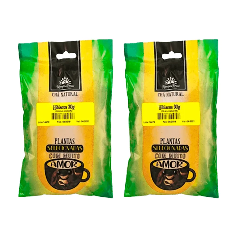 Kit 2x: Chá De Hibiscus Orgânico Kampo De Ervas 30g