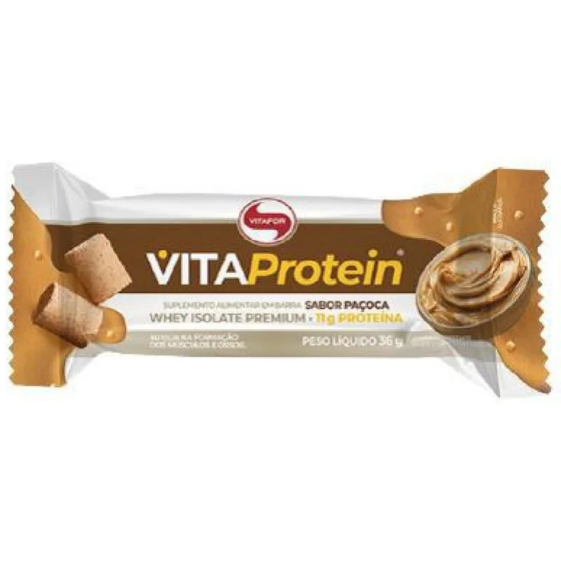 Kit 2x: Vita Protein Bar Paçoca Vitafor 36g