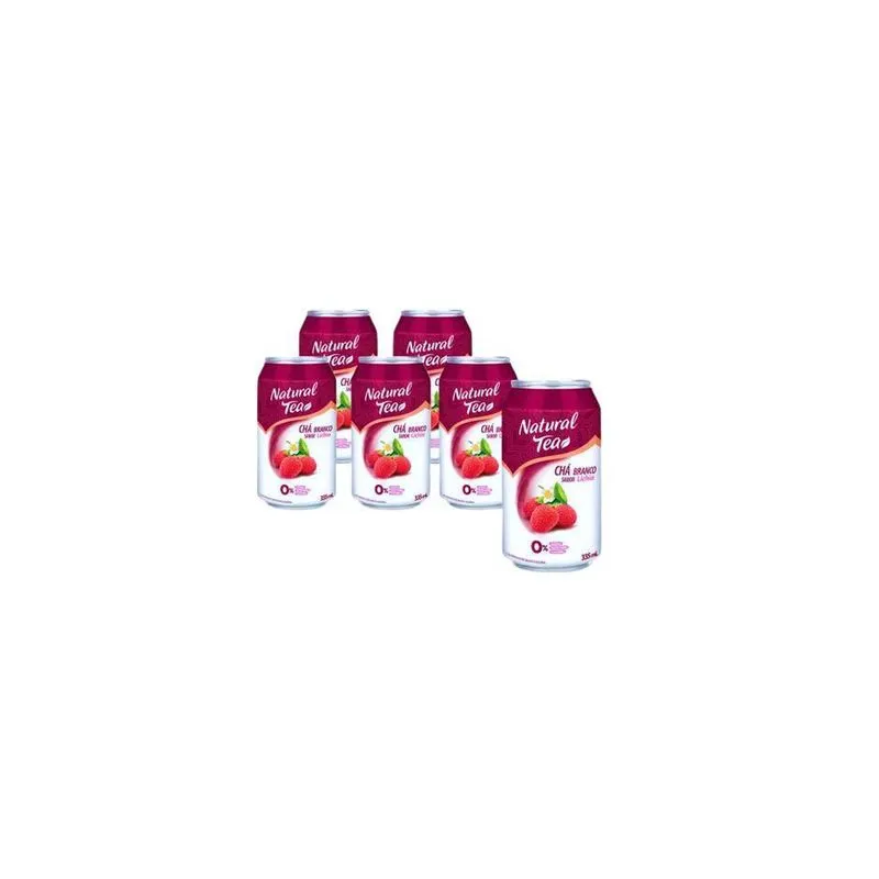 Kit Com 6 Chá Natural Tea Branco Com Lichia 335ml
