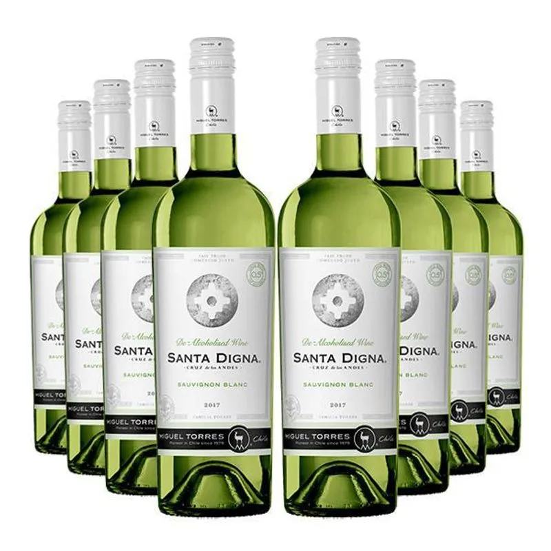 Combo 8 Vinhos Chileno Sem Álcool Santa Digna - 750ml