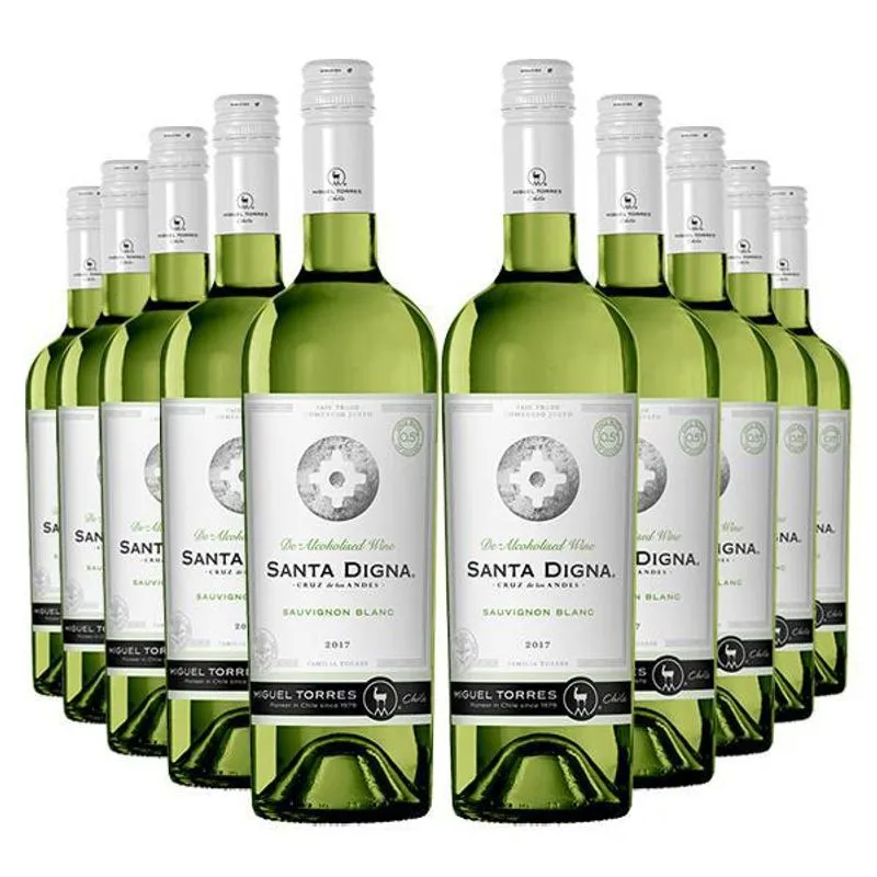 Combo 10 Vinhos Chileno Sem Álcool Santa Digna - 750ml