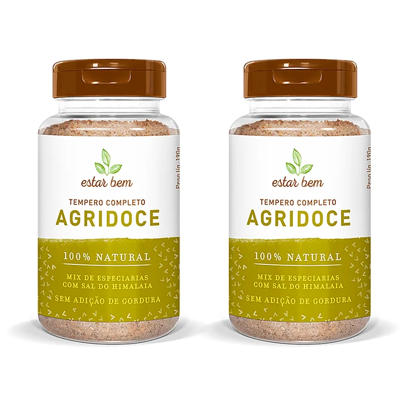Kit 2x: Tempero Completo Agridoce Estar Bem 190g