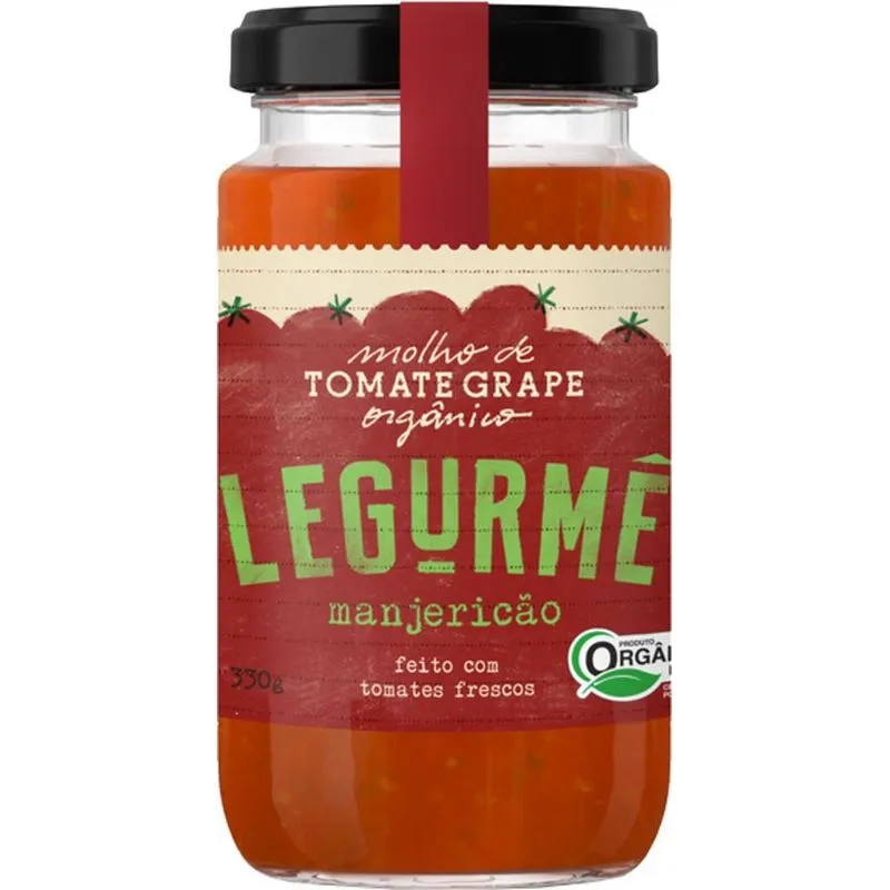 Kit 2x: Molho Tomate Manjericão Orgânico Legurmê 330g
