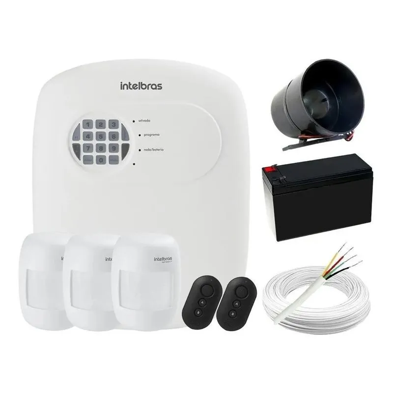 Kit Alarme Residencial Comercial Intelbras 3 Sensores App