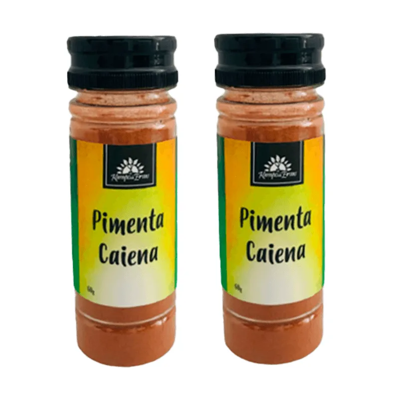 Kit 2x: Pimenta Caiena Em Pó Tempero Kampo De Ervas 60g