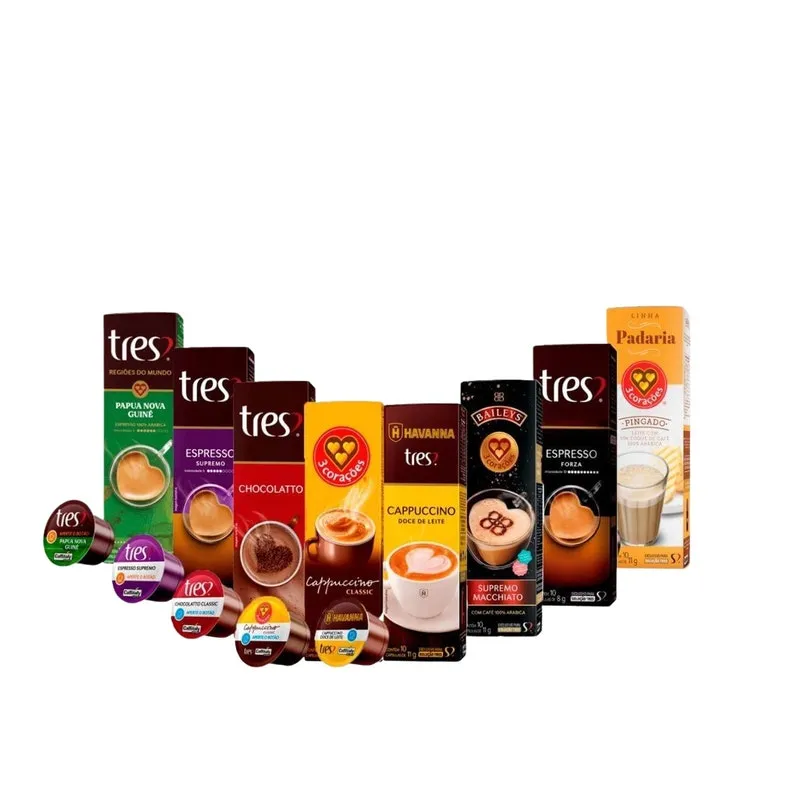 Cápsula De Café Três Corações Sabores - Kit Com 80 Unidades