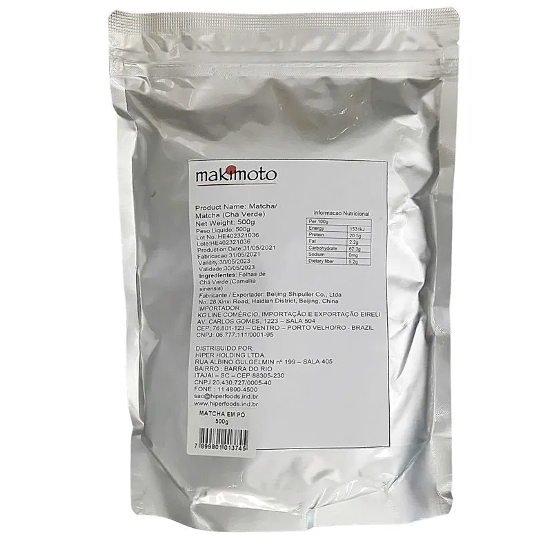 Matcha Importado Legítimo 100% Puro Vegano Sachê 500g
