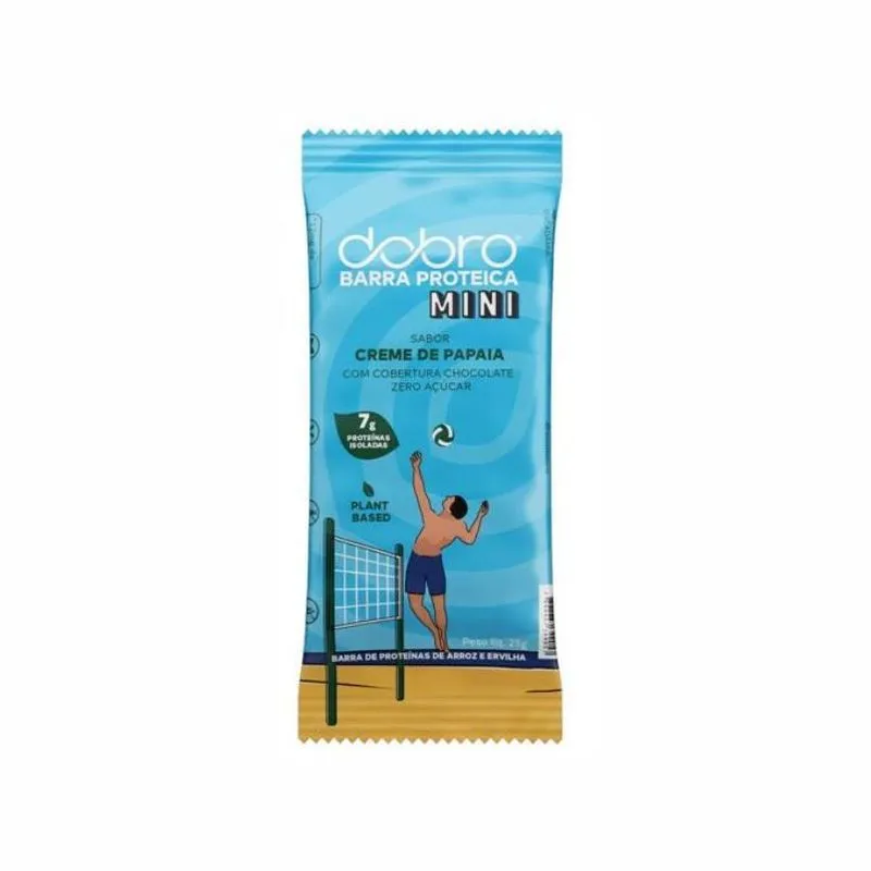 Kit 2 Barra Proteica Creme De Papaia Chocolate Dobro 25g
