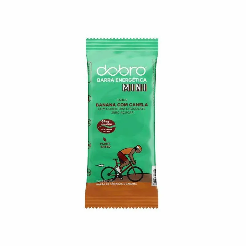 Kit 2 Barra Energética Banana Com Chocolate Dobro 25g