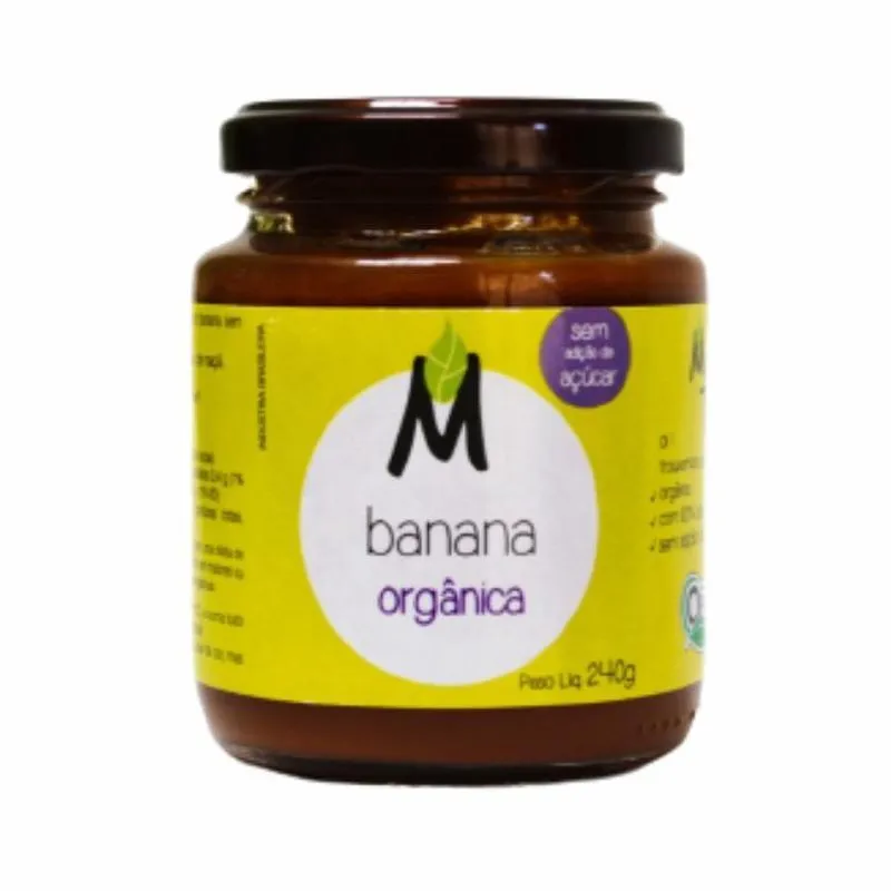 Kit 2 Geleia De Banana Orgânica Zero Moça Terra 240g