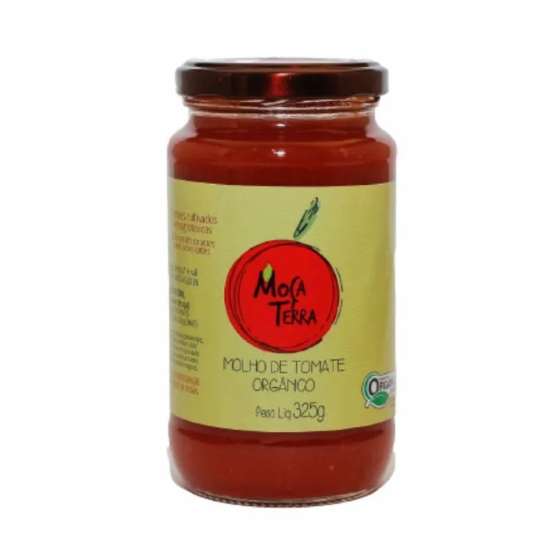 Kit 2x: Molho De Tomate Tradicional Orgânico Moça Terra 325g