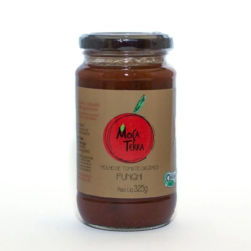Kit 2x: Molho De Tomate Com Funghi Orgânico Moça Terra 325g