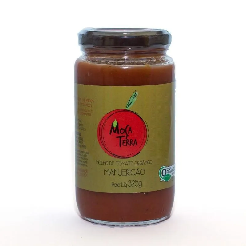 Kit 2x: Molho Tomate Com Manjericão Orgânico Moça Terra 325g