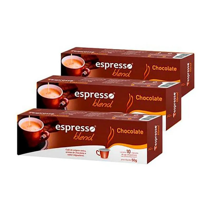 Kit 30 Cápsulas Espresso Blend Chocolate Para Nespresso