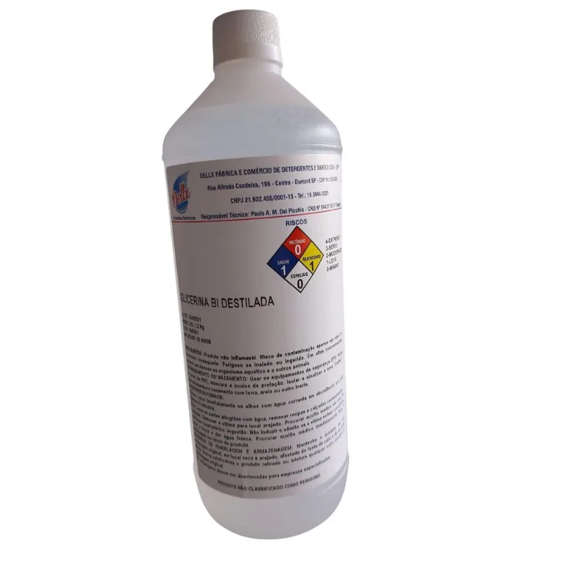 Glicerina Bidestilada - 1,2 Kg - Dellx