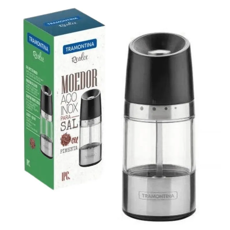 Moedor Tramontina Sal Pimenta Realce Preto/acrilico/inox