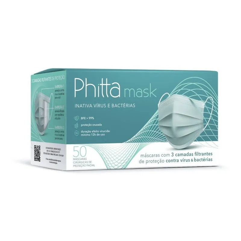 Máscara Phitta Mask Adulto Proteção Tripla 150 Unidades