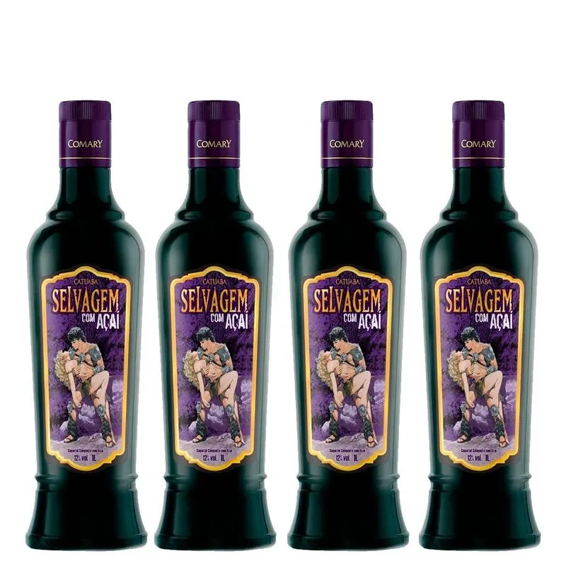 Kit 04 Catuabas Selvagem Açai 1000ml