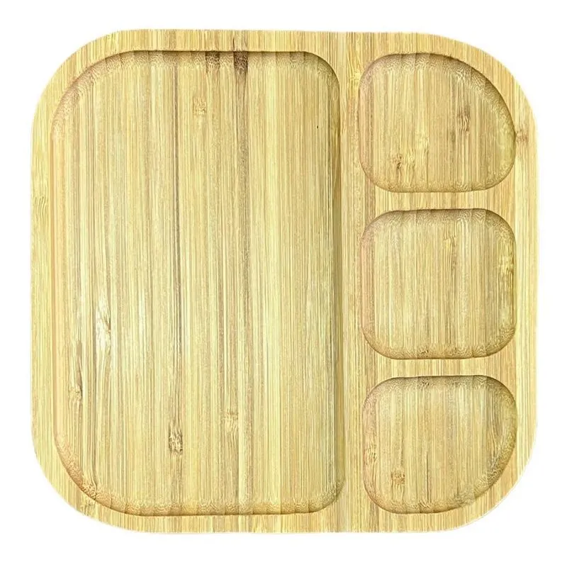 Bandeja Gamela Quadrada Bamboo Café Petisco Casa Frios 20cm