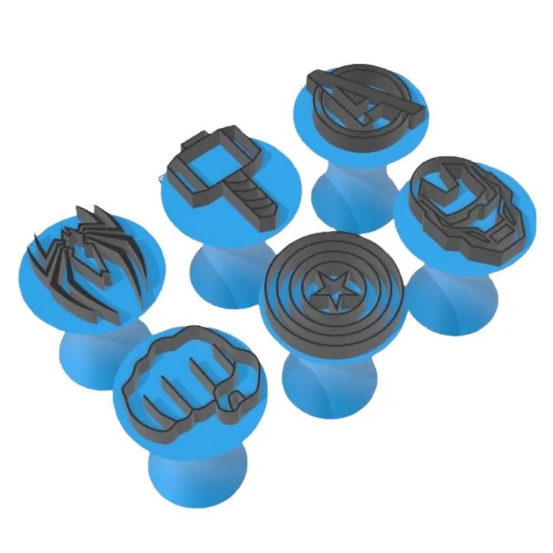 Kit 6 Carimbo Marcador Brigadeiro Avenger Herois Filme Serie