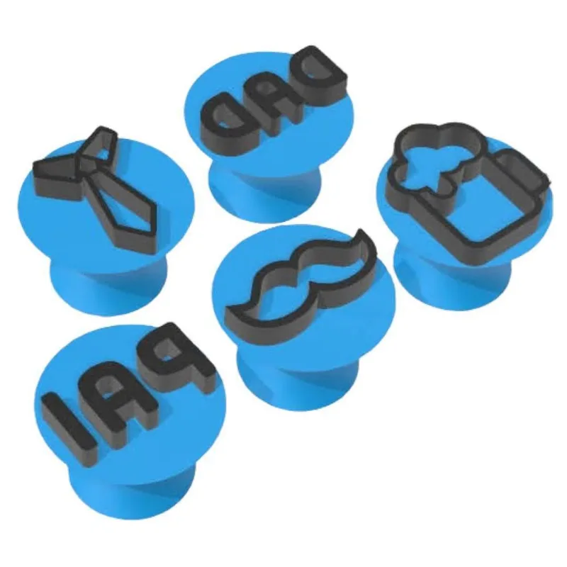 Kit 5 Carimbo Marcador Brigadeiro Super Pai Dad Amor Heroi