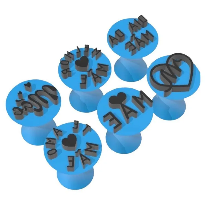 Kit 6 Carimbo Marcador Brigadeiro Dia Das Mães Mãe Love Amor