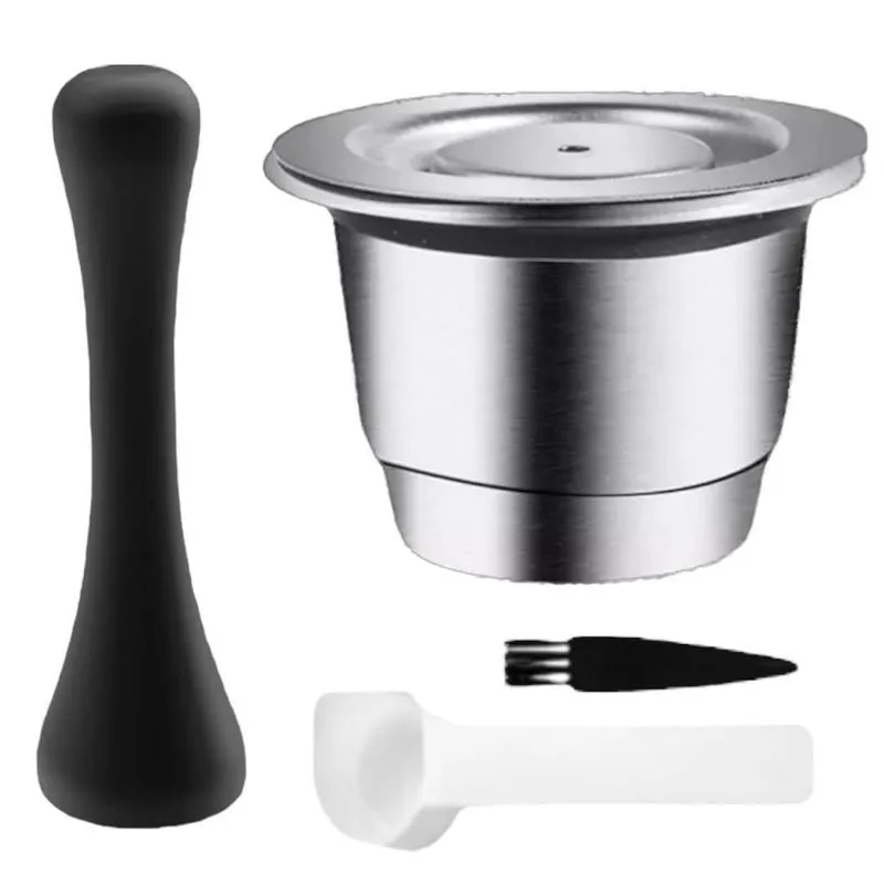 Cápsula Nespresso Reutilizável Inox Café Coffee Tamper Pilão